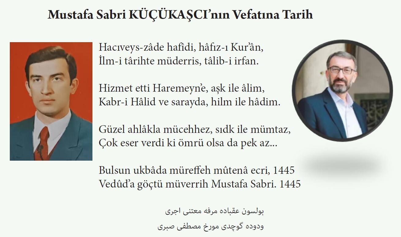 PROF. DR. MUSTAFA SABRİ KÜÇÜKAŞCI HOCAMIZIN VEFATINA TARİH